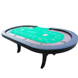Mesa de póker de 10 asientos, 84 pulgadas, <span class=keywords><strong>casino</strong></span> con escritorio ovalado para entretenimiento - Product Image 3