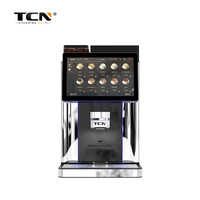 Mesin Vending Kopi Otomatis TCN Compact Desktop Bean to Cup, Espresso Cappuccino Segar dengan Penggiling dan Pembuat Busa Susu untuk Penggunaan Kantor