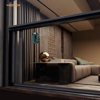 Fenêtre de balcon à levage insonorisée Wazzor Premium, fonctionnement fluide, double isolation thermique, grande vue, fenêtre de maison