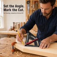 Nouveau design – Équerre rapide en alliage d'aluminium de 7 pouces pour le travail du bois, outils d'assemblage pour charpentiers, marquage de trous, bricolage, OEM, ODM