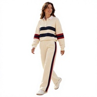 Ensemble sweat à capuche et pantalon large pour femme avec impression en relief, personnalisable, pour marques – Fabricant de survêtements streetwear sur mesure