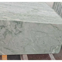 Carreaux de marbre vert clair en gros de Chine, carreaux de salle de bain ultra-minces de 1 cm, carreaux de marbre en pierre naturelle verte