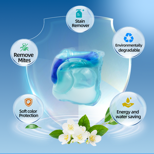 Échantillon gratuit Dosettes à linge jetables écologiques biodégradables à 4 chambres en 3 dimensions à base de plantes Non toxiques Sans danger pour les <span class=keywords><strong>allergies</strong></span> - Product Image 4