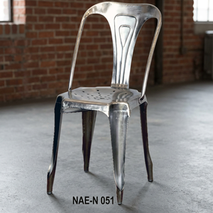 Industrial & Traditional Eco-Friendly <b>Dining</b> <b>Chair</b> with <b>Plastic</b> & Indian Iron Metal Feet for Home Hotel & Apartment Use - Product Image 2