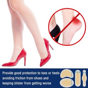 40 Pieces Gel Blister Bandages for Feet Variety Hydrocolloid Blister <b>Cushions</b> <b>Pads</b> for Feet Prevention Adhesive Waterproof - Product Image 5