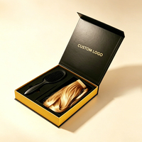 Boîte à perruques et extensions capillaires élégante avec logo personnalisable, réutilisable, luxueuse, pliable, avec doublure