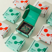 Boîte de courrier en carton de couleur, boîte de courrier, Logo personnalisé imprimé ondulé, expédition de bijoux, boîte d'emballage d'anneau