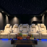 Moderner Stil Frei Kombinierbare Modulare Elektrische Relaxsessel Heimkino-Sofa Getränkehalter USB-Anschluss Mikrofaser-Leder