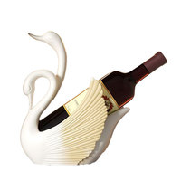 Soporte para Vino Tinto Swan Creative, Diseño Pastoral, Estante para Vino de Alta Gama para Sala de Estar, Mueble de TV o Restaurante