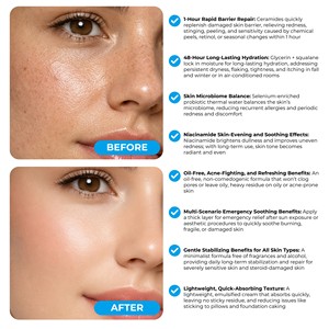 Crème Hydratante Visage Marque Blanche Double Réparation à la Céramide, Niacinamide et <span class=keywords><strong>Eau</strong></span> <span class=keywords><strong>Thermale</strong></span> Prébiotique - Product Image 5