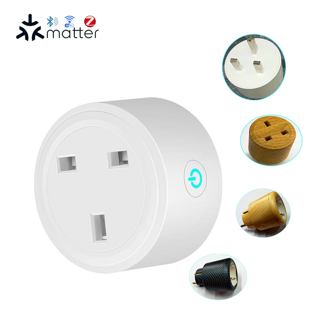 UK FY41 Homekit WiFi Mesh Energy Monitor 20A 16A Tasmota Customizable Bar Design ESP32 Smart Socket Plug