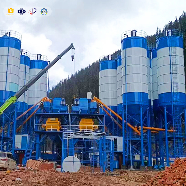 Factory Customized   HZS75 Machine Central Cement Factory Concrete Batching Plant