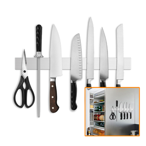 Soporte <span class=keywords><strong>magnético</strong></span> de <span class=keywords><strong>acero</strong></span> <span class=keywords><strong>inoxidable</strong></span> para cuchillos, barra de doble cara de 16 pulgadas para nevera y soporte de pared, utensilio de cocina - Product Image 1