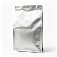 Sachets en aluminium refermables, résistants à l'humidité, à fond plat, pour emballage personnalisé, anti-fuite, sacs de rangement multi-usages, vente en gros