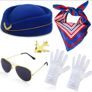 أزياء وملابس مضيفات الطيران من PESENAR هي الهالوين والكرنفالات والحفلات ومضيفات الطيران تأثيري تحت عنوان - Product Image 1