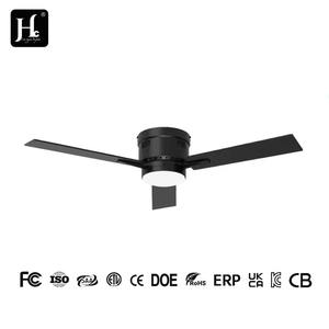 Ventilateur de plafond moderne en bois fantaisie de 52 pouces avec lumière LED, 3 pales, télécommande intelligente Bldc pour la maison, le bureau, moteur CC 110V - Product Image 4