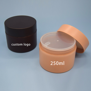 Custom Empty Plastic PP 250ml Luxury Skin Care Lip Blam Body Butter Scrub Lotion Containers Cosmetic Cream Jar packaging jars