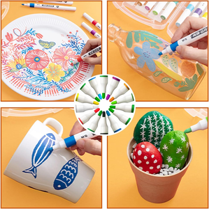 Marcadores de Pintura Acrílica de Doble Punta, Resistentes al Agua y de Larga Duración, con Punta de Pincel y Punta Fina - Product Image 3