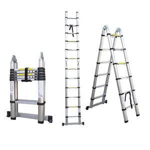 Liga leve Kollmaxaluminum 3m 5m 6.4m 14m 2 6 Midoli Extensão Do Telhado Telescópica Escada Escada De Alumínio