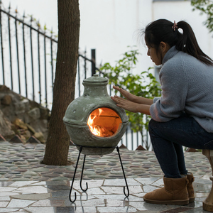 Mexican Clay Chimenea-Cheminée extérieure en <span class=keywords><strong>terre</strong></span> <span class=keywords><strong>cuite</strong></span> faite à la main pour des soirées confortables - Product Image 6