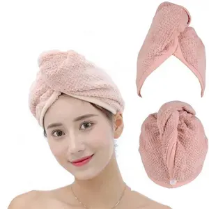 Wholesale Super Absorbent Microfiber Hair Towel Wrap Of Microfiber Hair Turban Towel For Hair Wrap Towel