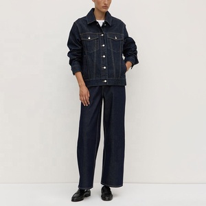 <span class=keywords><strong>Giacca</strong></span> <span class=keywords><strong>in</strong></span> Denim <span class=keywords><strong>oversize</strong></span> da donna 100% <span class=keywords><strong>giacca</strong></span> di <span class=keywords><strong>jeans</strong></span> blu scuro <span class=keywords><strong>in</strong></span> Denim grezzo capispalla Casual stile Streetwear - Product Image 3