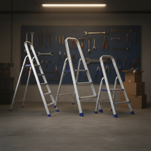 Échelle pliante <span class=keywords><strong>en</strong></span> <span class=keywords><strong>aluminium</strong></span> de qualité supérieure pour la maison, avec main courante <span class=keywords><strong>en</strong></span> alliage d'<span class=keywords><strong>aluminium</strong></span>, capacité de charge de 150 kg, design moderne et minimaliste - Product Image 4