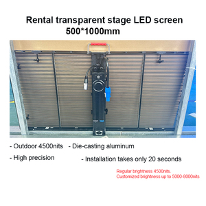 Pantalla LED SMD Transparente para Exteriores, Brillo <span class=keywords><strong>de</strong></span> 4500nits, Paso <span class=keywords><strong>de</strong></span> Píxeles P3.91-7.82, para Tiendas Minoristas, Plazo <span class=keywords><strong>de</strong></span> Entrega <span class=keywords><strong>de</strong></span> 7-15 Días - Product Image 1