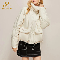 Fabricants de vêtements – Nouvelle doudoune courte décontractée pour femme, coupe ample, coupe-vent et chaude, en duvet de canard blanc, idéale pour l'hiver