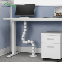 Chaîne de gestion de câbles pliable, réglable, extensible et écologique en plastique pour bureau et atelier