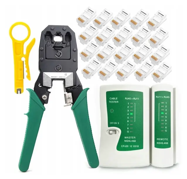 Professional Crimping Cutting Stripping Hand Tool Set Network Cable RJ11 RJ45 Internet Tool Kit