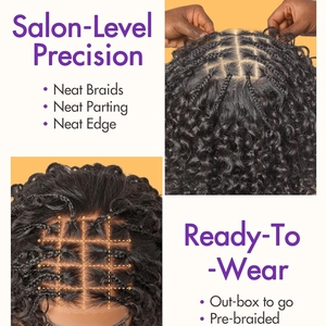 Parrucca in Capelli Umani Intrecciata Boho Senza Nodi, Densità 250%, Vendita all'Ingrosso # Parrucca Corta <span class=keywords><strong>Bob</strong></span> Nera 1B HD 13x4 con Frontale in Pizzo per Donne, Capelli Vergini, Disponibile - Product Image 4