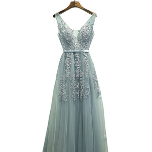 Elegant Long Strappy Evening Dress Sweetheart Neckline A-Line Chiffon Floral Print For Banquets And Events - Product Image 5