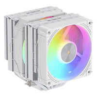 COOLLEO Etian P60TP WH V2 deux tours 6 caloducs PC radiateur refroidisseur d'air refroidisseur CPU ARGB LGA115X/1200/1700/1851AMD refroidissement en profondeur
