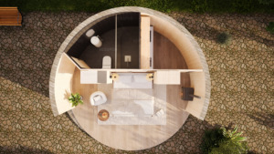 Custom European Style Outdoor Luxury Circle Frame <strong>Wooden</strong> <strong>House</strong> Quick Installation Glamping Dome Villa Round <strong>House</strong> Prefabricated - Product Image 4
