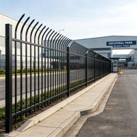 Panneaux de clôture périmétrique renforcés robustes, pré-assemblés, installation facile, anti-vol, clôture en fer à pointes, vente en gros