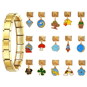 Modular Pendant Bracelet Stainless Steel Detachable Cartoon Charms Unisex Gift Jewelry Accessory - Product Image 1