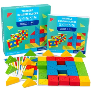 Enfants bloc de construction jouets Triangle forme géométrique Cube Puzzle jouets enfants éducation main oeil Coordination jouets