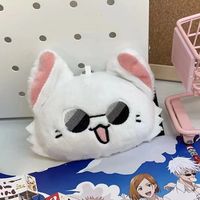 Porte-clés en peluche chat Gojo Geto noir et blanc, mignon, anime, doux, pendentif pour sac, cadeau pour fans, vente en gros fabricant