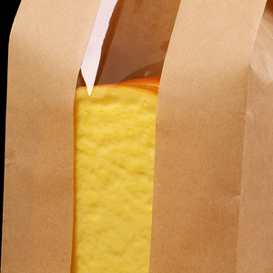 Bolsas de Papel Kraft Reciclables y Ecológicas Hechas a Mano con Ventana Transparente, Resistentes al Aceite y la Humedad, para Pan, Tostadas, Pizza y Sushi - Product Image 4