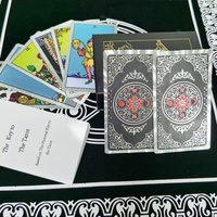 Dek Kartu Tarot Plastik Rose Gold Baru yang Dapat Disesuaikan, 78 Kartu, dengan Embos Emas, Tahan Air, dalam Kotak Warna