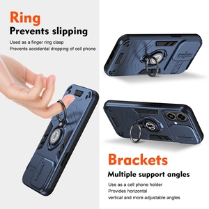 Funda Protectora Antigolpes para ZTE Blade A35e A36 A56 V70 Vita <span class=keywords><strong>A54</strong></span> A34, con Anillo y Soporte, para Cámara de Teléfono Móvil, TPU y PC - Product Image 4