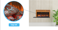 Cheminée électrique à LED en bois décoratif mural avec haut-parleur Bluetooth pour le ménage ou l'hôtel