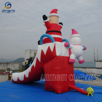 Vente en gros d'usine : Ballon gonflable géant de 18 pieds de haut, Père Noël et Bonhomme de neige, pour événements de Noël