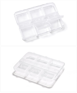 7.5*5*1CM <b>Plastic</b> Rectangle Storage <b>Box</b> with clear Lid 6 Grids Portable Medicine Mini <b>Box</b> PP Divided Organized <b>Box</b> - Product Image 5