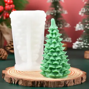 Alta Qualidade 3D Resina Mould Food Grade Sabonete Árvore de Natal e Vela Mold para Home Craft Bolo Ferramentas