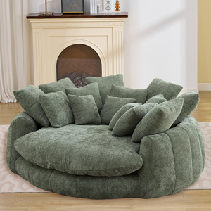 Canada Local Inventory Compressed Lounge <b>Sofa</b> Oversized Chenille Cuddle Couch Deep Seat <b>Sofa</b> <b>Bed</b> Warehouse Vacuum Packed - Product Image 5
