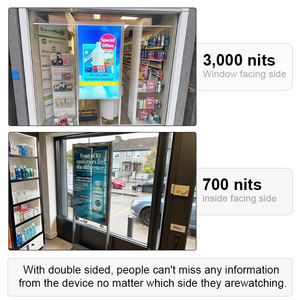 3000 Nits çift taraflı LCD ekran dijital tabela açık asılı monitör dükkanı Video oynatıcı pencere reklam TV Scree - Product Image 3