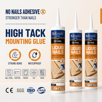 Colle liquide sans clou, haute adhérence, forte liaison, imperméable, colle de construction pour panneaux muraux, plinthes, miroirs, bois
