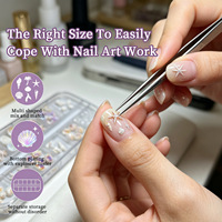 Kit d'accessoires pour nail art 12 compartiments, motifs étoile de mer et coquillage, en alliage ; Bestseller transfrontalier, strass pour ongles effet aurore, coquillage et cocotier